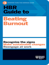 Cover image for HBR Guide to Beating Burnout